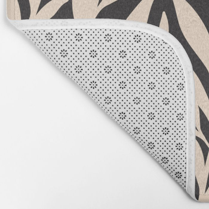 Black and White Leaves 2  Bath Mat Gallery Image 2