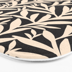 Black and White Leaves 2  Bath Mat Gallery Image 3