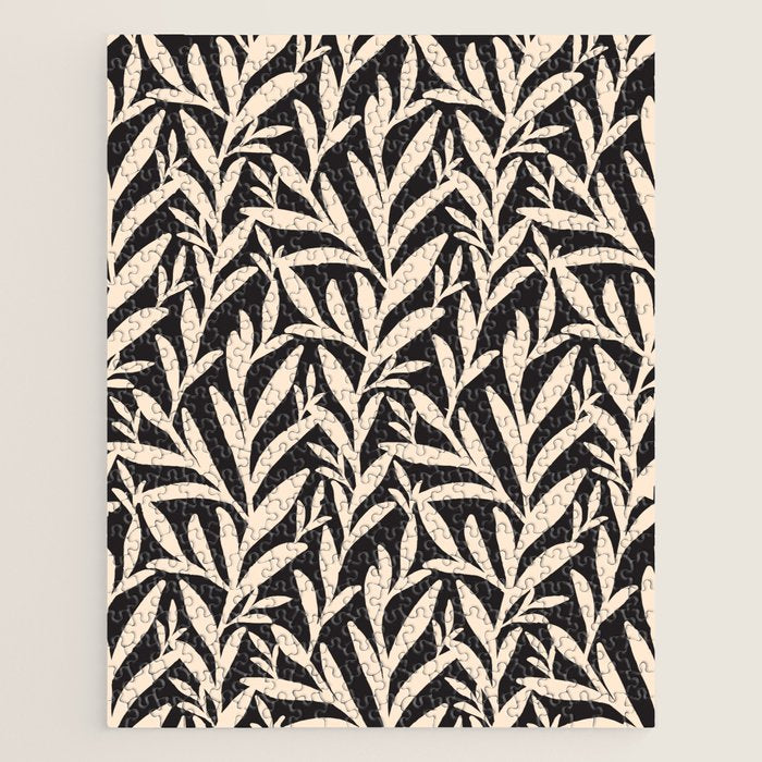 Black and White Leaves 2  Jigsaw Puzzle Gallery Image 1