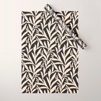 Black and White Leaves 2  Wrapping Paper Gallery Image 1