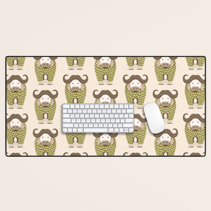 Whimsical Cape Buffalo Desk Mat Gallery Image 1
