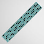 Mid Century Meow Retro Atomic Cats on Blue Table Runner Gallery Image 3