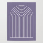 Minimal Arch XXXII Lavender Purple Modern Geometric Lines Poster Gallery Image 4