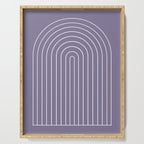 Minimal Arch XXXII Lavender Purple Modern Geometric Lines Serving Tray Gallery Image 1