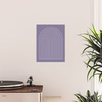 Minimal Arch XXXII Lavender Purple Modern Geometric Lines Poster Gallery Image 2