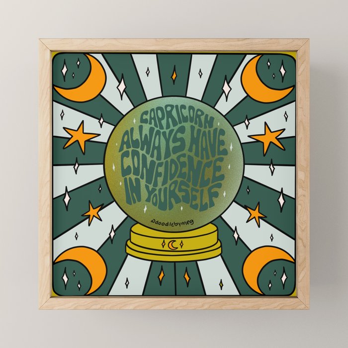 Capricorn Crystal Ball Mini Art Print Gallery Image 1