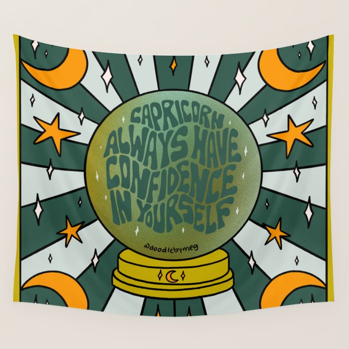 Capricorn Crystal Ball Wall Tapestry Gallery Image 4