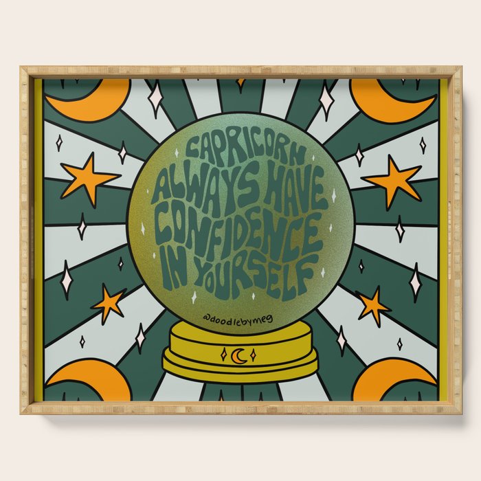 Capricorn Crystal Ball Serving Tray Gallery Image 1
