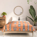 Retro hand drawn cactus plant pattern Comforter Gallery Image 3