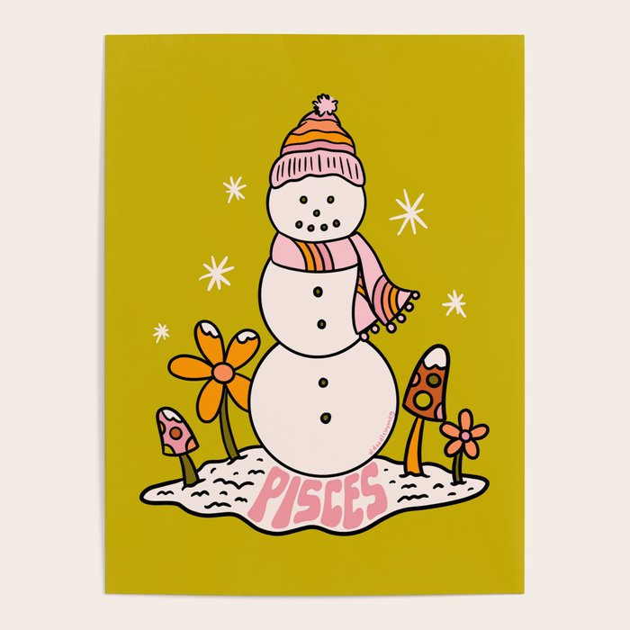 Pisces Snowman Poster Gallery Image 1