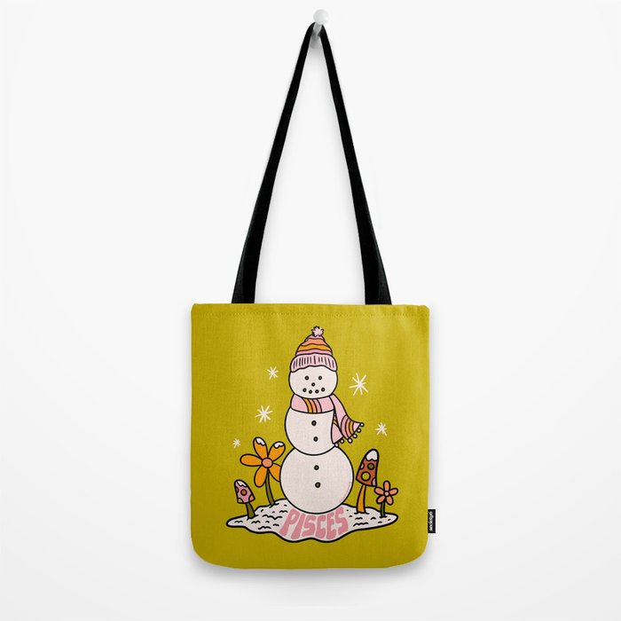 Pisces Snowman Tote Bag Gallery Image 2