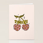 Taurus Cherries Stationery Card Gallery Image 2