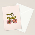 Taurus Cherries Stationery Card Gallery Image 2
