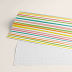 Natural Stripes Pattern Colourful Spring Green Pink Yellow Teal Orange Wrapping Paper Gallery Image 2