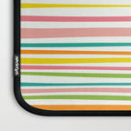 Natural Stripes Pattern Colourful Spring Green Pink Yellow Teal Orange Laptop Sleeve Gallery Image 3