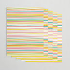 Natural Stripes Pattern Colourful Spring Green Pink Yellow Teal Orange Wrapping Paper Gallery Image 3