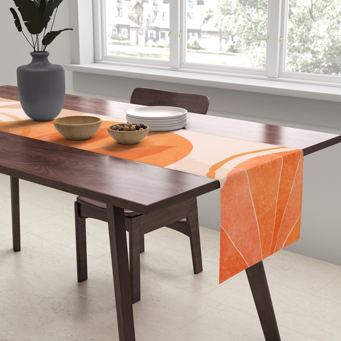 Sweet Orange Citrus Collage Table Runner Gallery Image 2