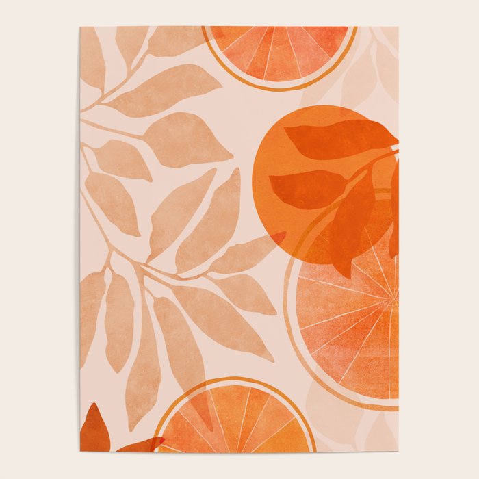 Sweet Orange Citrus Collage Poster Gallery Image 4
