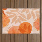 Sweet Orange Citrus Collage Outdoor Rug Gallery Image 1