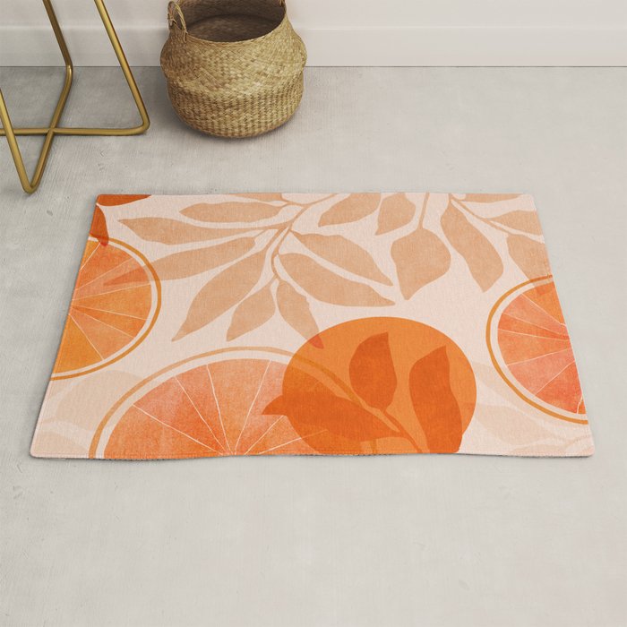 Sweet Orange Citrus Collage Rug Gallery Image 1