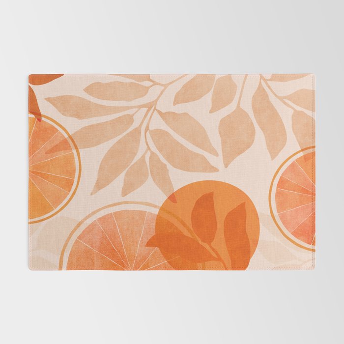 Sweet Orange Citrus Collage Rug Gallery Image 2