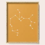 Sagittarius Zodiac Star Constellation Line Art Peach Orange Serving Tray Gallery Image 1