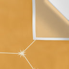 Sagittarius Zodiac Star Constellation Line Art Peach Orange Wall Tapestry Gallery Image 3