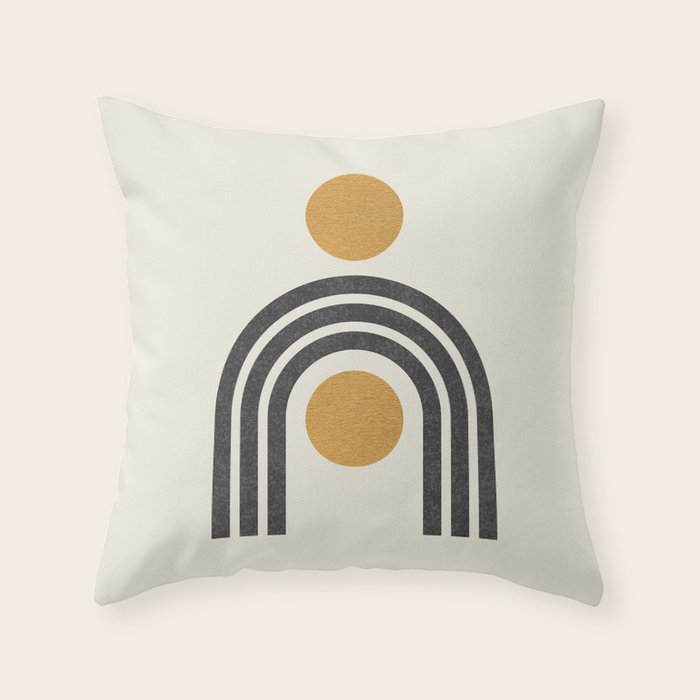 Mid century modern - arch suns Throw Pillow Gallery Image 6