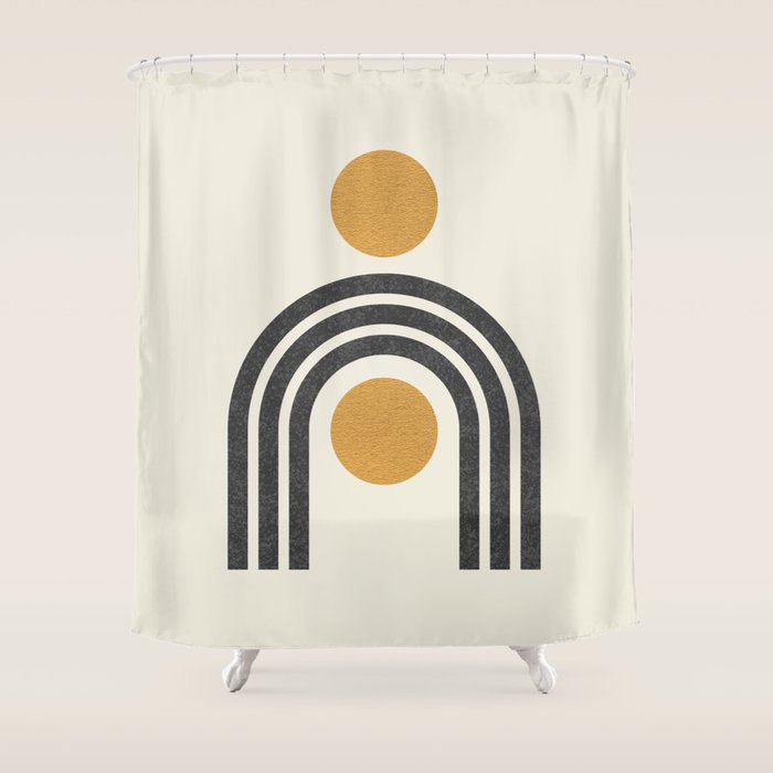 Mid century modern - arch suns Shower Curtain Gallery Image 1