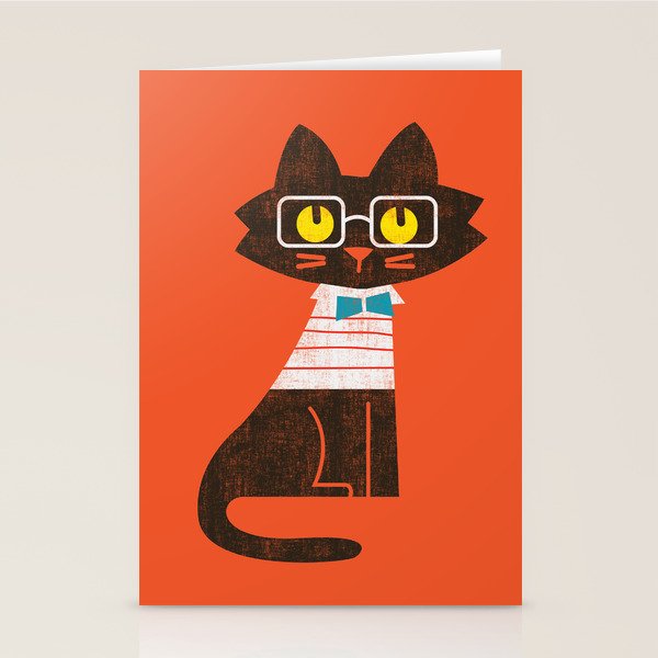 Fitz - Preppy cat Stationery Card Gallery Image 1