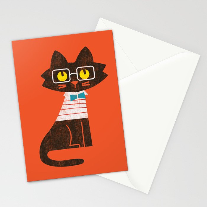 Fitz - Preppy cat Stationery Card Gallery Image 2