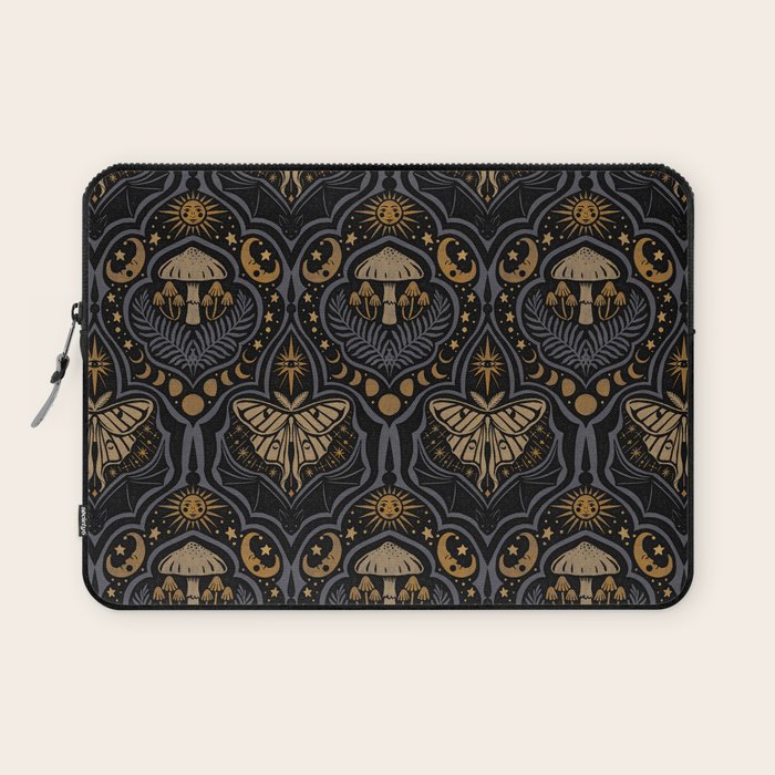 Celestial Forest Damask - Midnight Laptop Sleeve Gallery Image 1