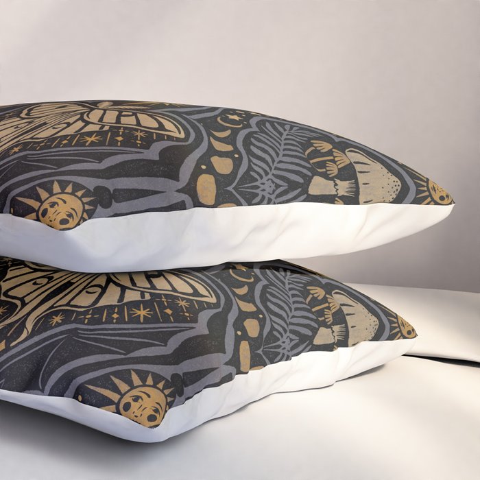 Celestial Forest Damask - Midnight Pillow Sham Gallery Image 3