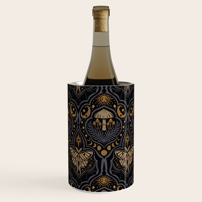 Celestial Forest Damask - Midnight Wine Chiller Gallery Image 2