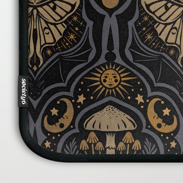 Celestial Forest Damask - Midnight Laptop Sleeve Gallery Image 3