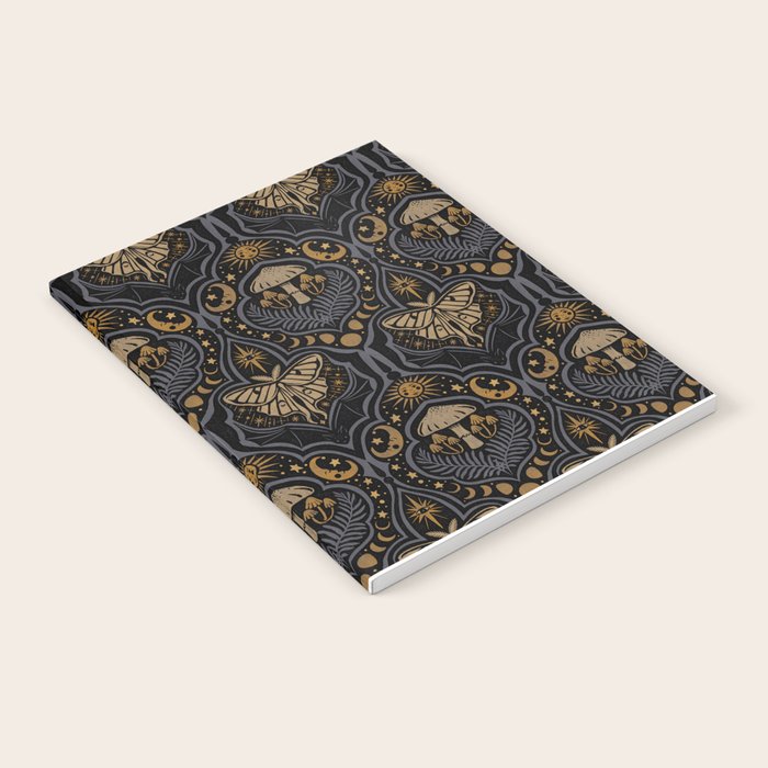 Celestial Forest Damask - Midnight Notebook Gallery Image 2