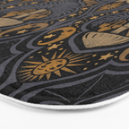 Celestial Forest Damask - Midnight Bath Mat Gallery Image 3