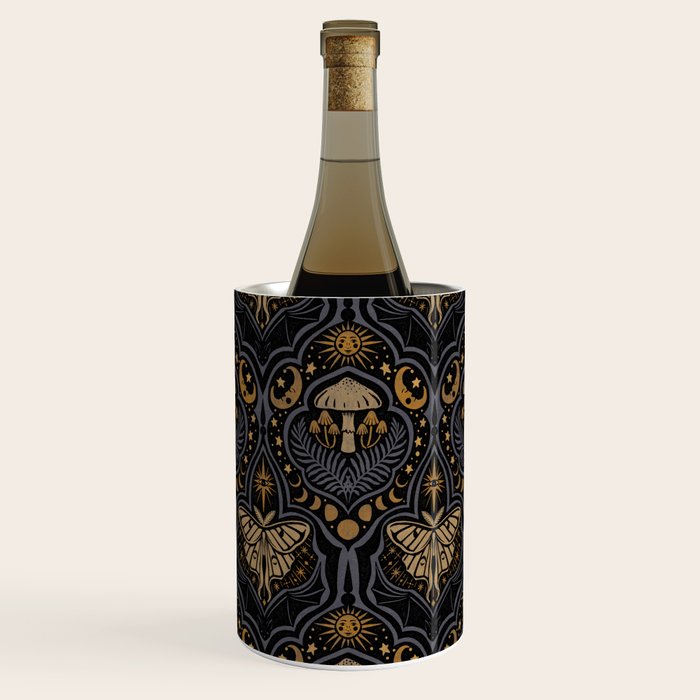 Celestial Forest Damask - Midnight Wine Chiller Gallery Image 1