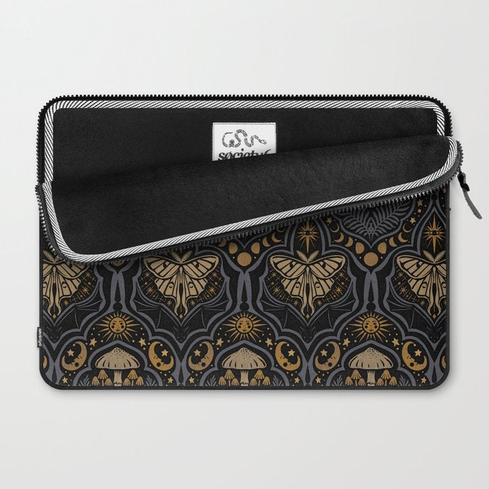 Celestial Forest Damask - Midnight Laptop Sleeve Gallery Image 2