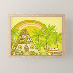 a frame simple living // banana pancakes // retro surf art by surfy birdy Mini Art Print Gallery Image 1