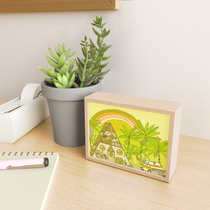 a frame simple living // banana pancakes // retro surf art by surfy birdy Mini Art Print Gallery Image 2