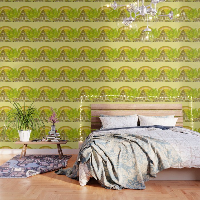 a frame simple living // banana pancakes // retro surf art by surfy birdy Wallpaper Gallery Image 1