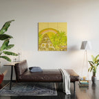 a frame simple living // banana pancakes // retro surf art by surfy birdy Wood Wall Art Gallery Image 2