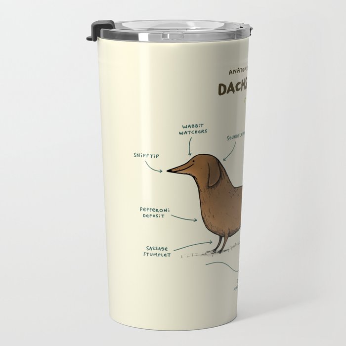Anatomy of a Dachshund Travel Mug Gallery Image 3