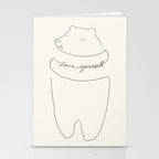 Love Yourself Bear Stationery Card Gallery Image 2
