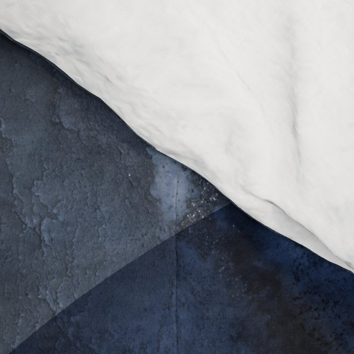 Mid Century Modern Abstract Shapes Navy Blue Comforter Gallery Image 4