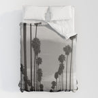 Vintage Black & White California Palm Trees Photo Duvet Cover Gallery Image 6