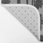 Vintage Black & White California Palm Trees Photo Bath Mat Gallery Image 2
