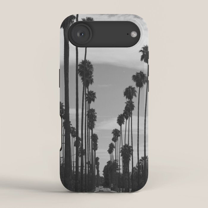 Vintage Black & White California Palm Trees Photo iPhone Case Gallery Image 2