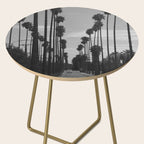 Vintage Black & White California Palm Trees Photo Side Table Gallery Image 2